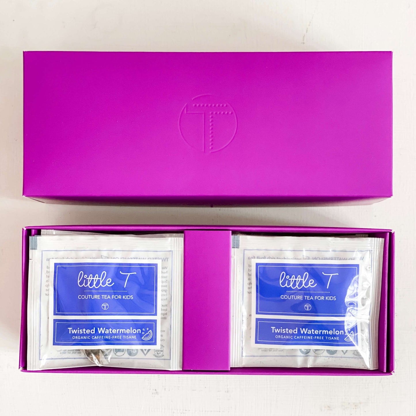 Organic Fruit Tea <br> TWISTED WATERMELON <br> Tea Sachets, TEA SACHETS, Little T, Big T NYC