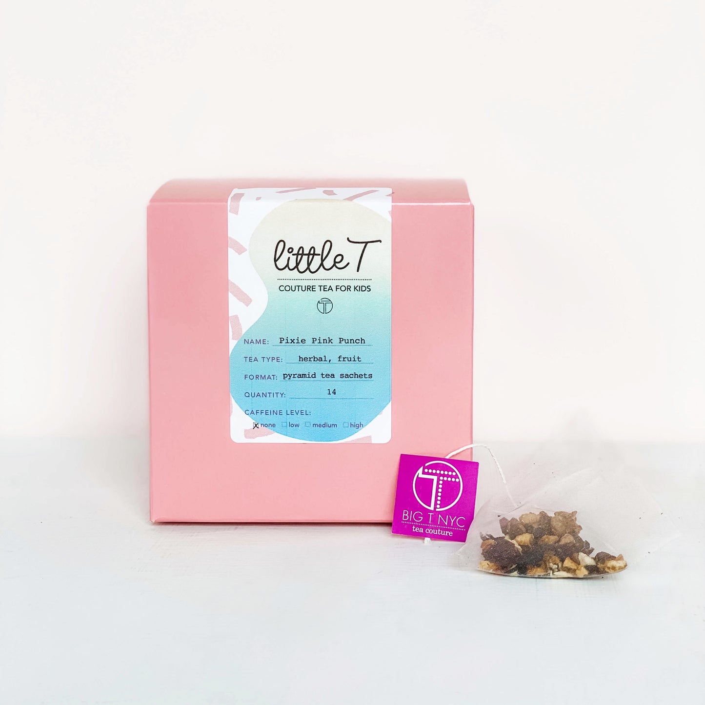 Organic Fruit Tea <br> PIXIE PINK PUNCH <br> Tea Sachets, TEA SACHETS, Little T, Big T NYC