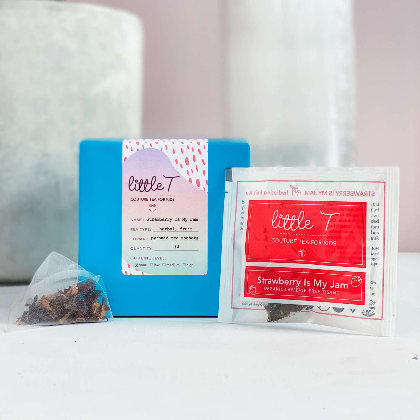 Organic Fruit Tea <br> STRAWBERRY IS MY JAM <br> Tea Sachets, TEA SACHETS, Little T, Big T NYC