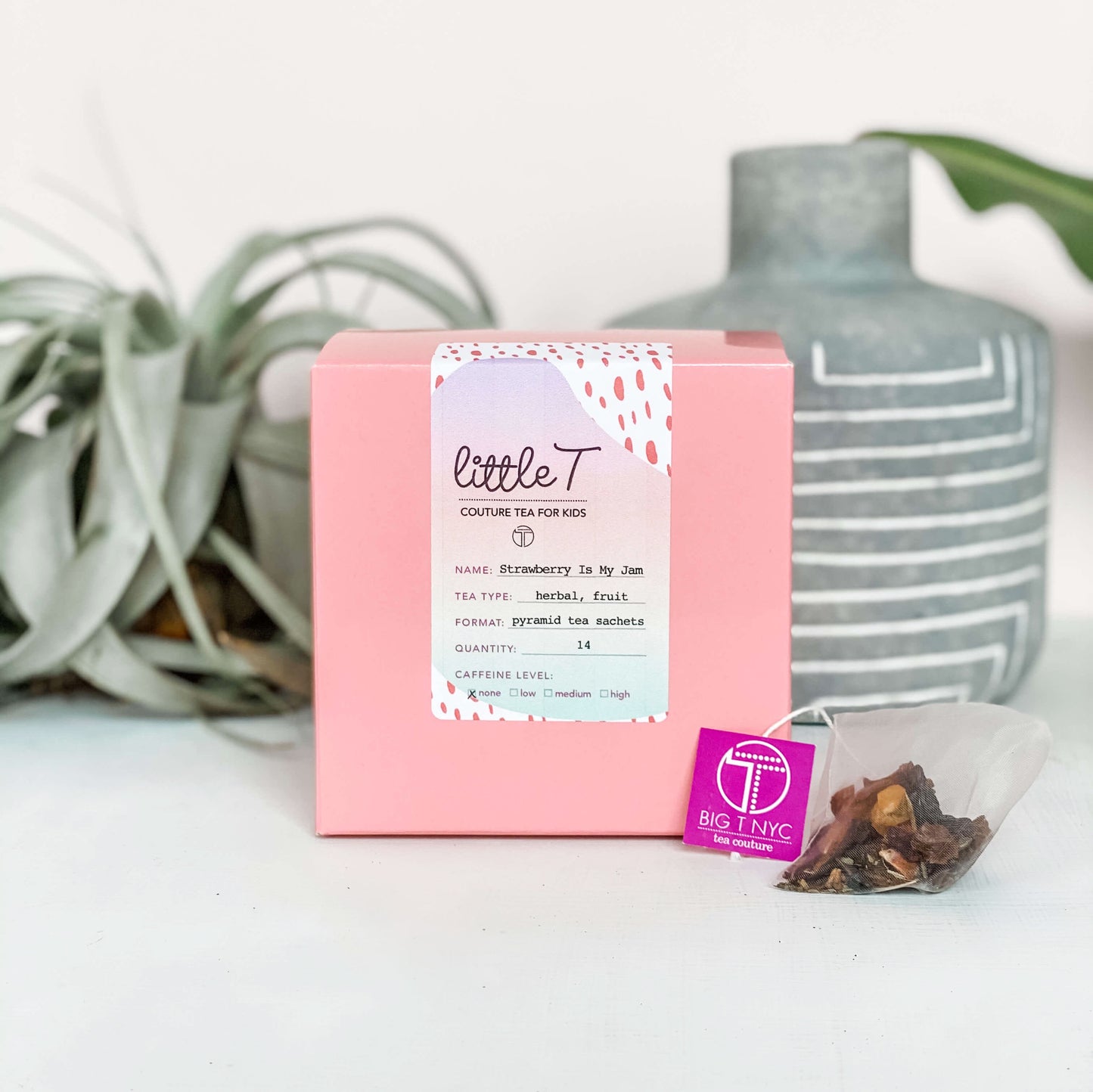Organic Fruit Tea <br> STRAWBERRY IS MY JAM <br> Tea Sachets, TEA SACHETS, Little T, Big T NYC