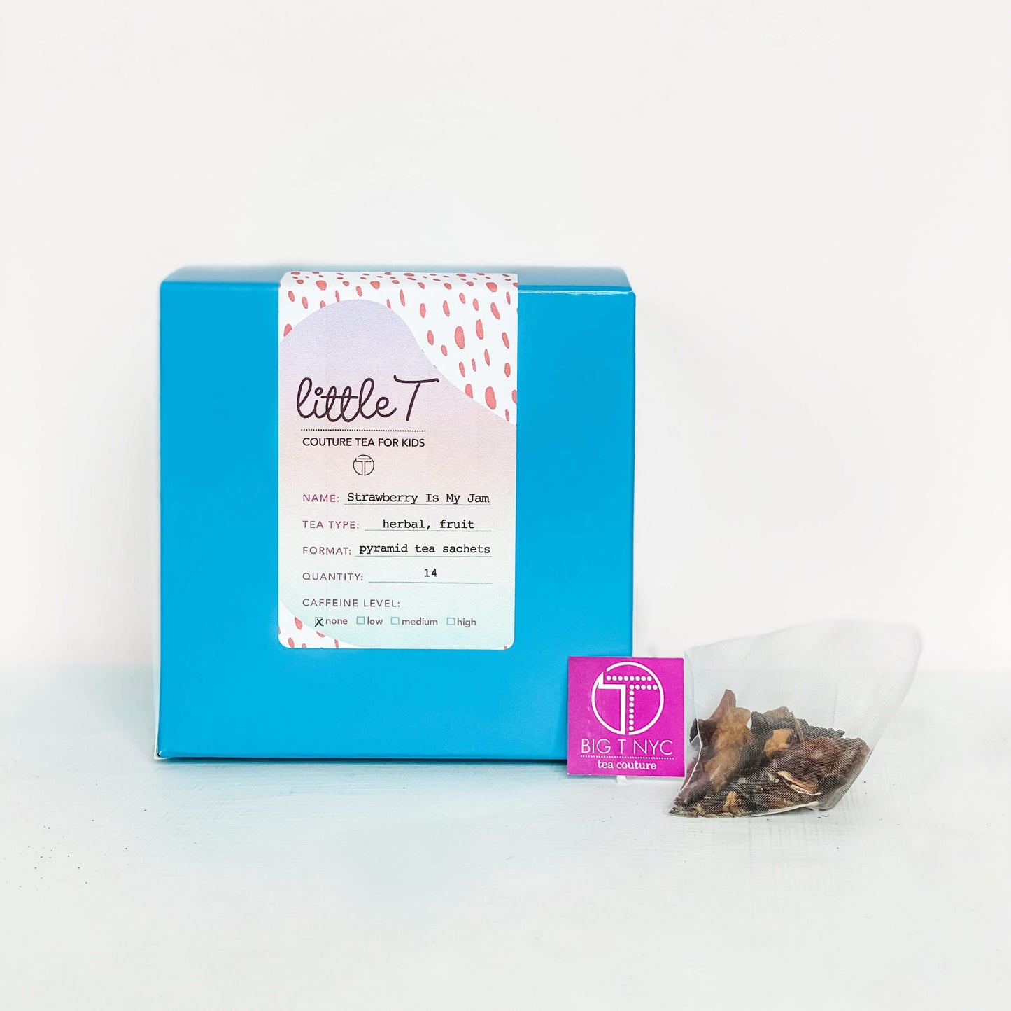 Organic Fruit Tea <br> STRAWBERRY IS MY JAM <br> Tea Sachets, TEA SACHETS, Little T, Big T NYC