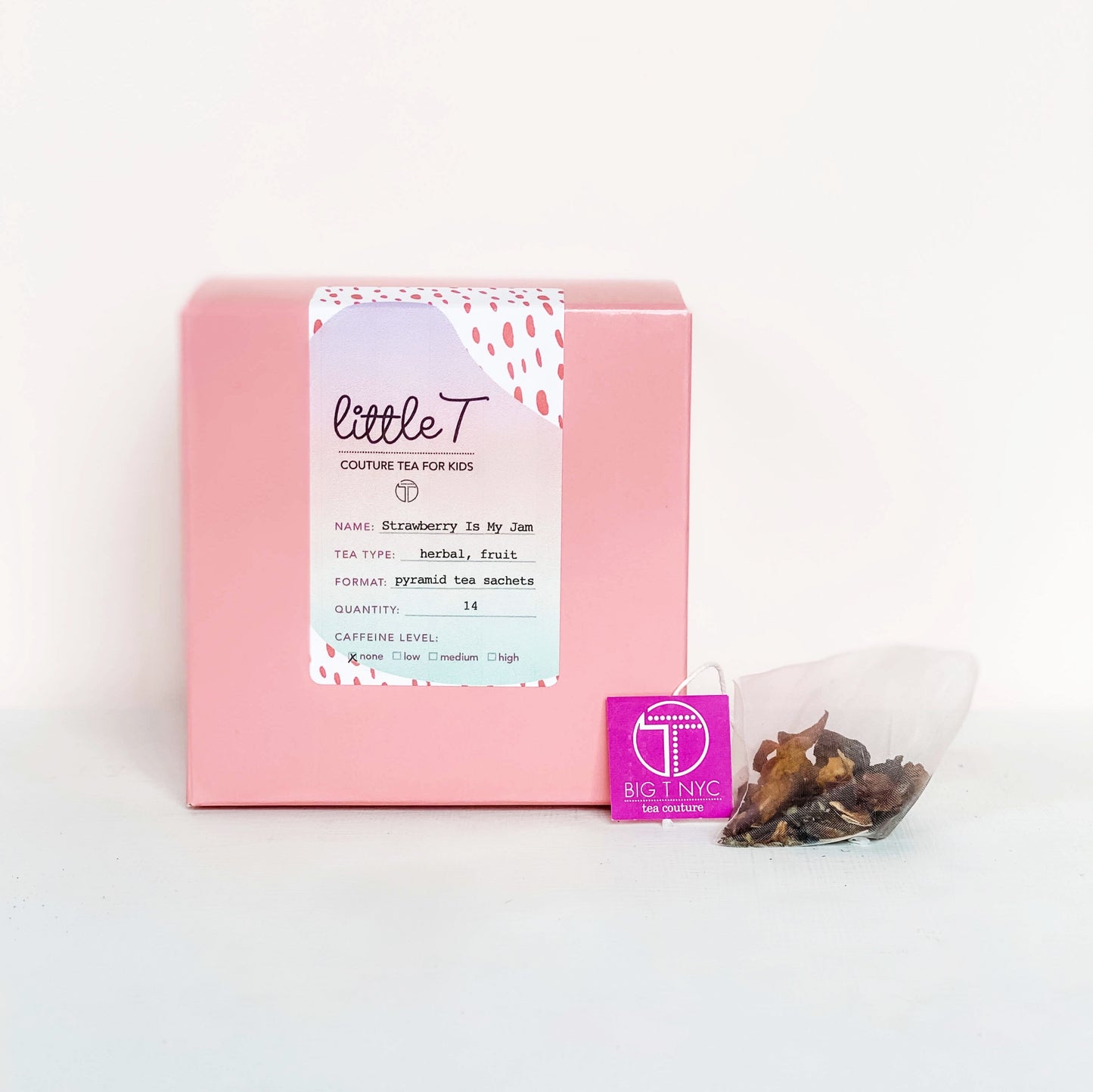 Organic Fruit Tea <br> STRAWBERRY IS MY JAM <br> Tea Sachets, TEA SACHETS, Little T, Big T NYC